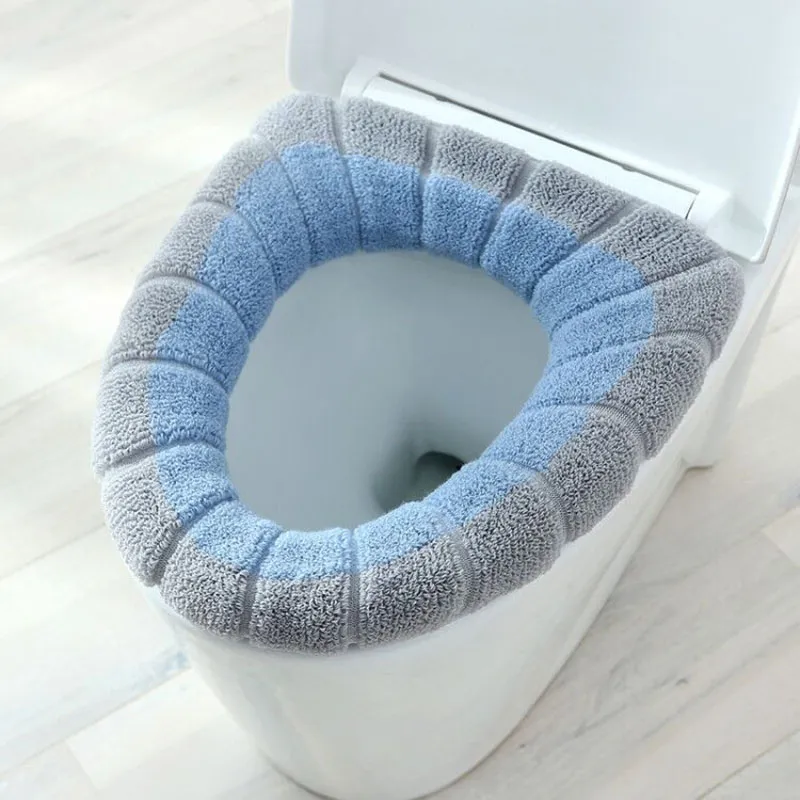 voor winter toilet zitkussen thuis toilet mat vier seizoenen universeel potje kussen wasmachine zacht toilet cape hoes stoelwarmer cover (roze