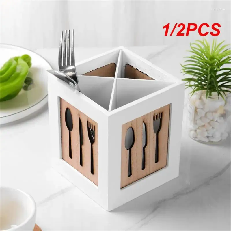 Storage Bottles 1/2PCS Chopsticks And Spoons Rack Kitchen Tableware Device The Container For Is Made Of Wood