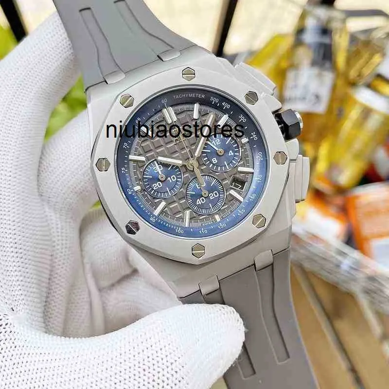 For Luxury Watches Mens Mechanical Offshore Series 26420 Chronograph Movement 44mm Brand Designers Waterproof Wristwatches Stainless 51HD