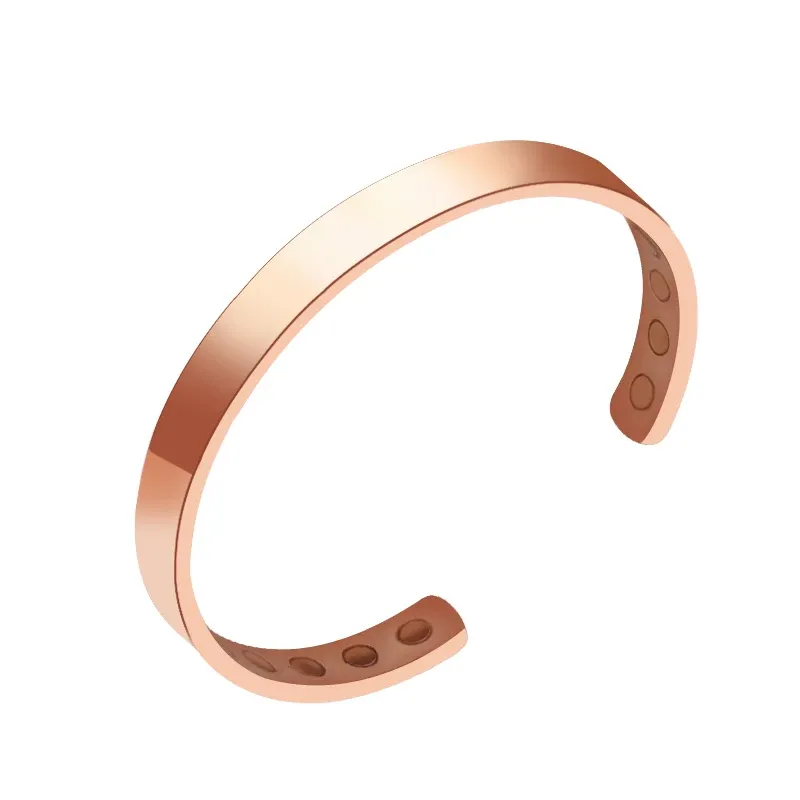 Bangles Moocare Copper Magnet Bracelet Women's Men's Bracelet Metaal genezing Magnetische Jezus Christus Polsband sieraden Groothandel