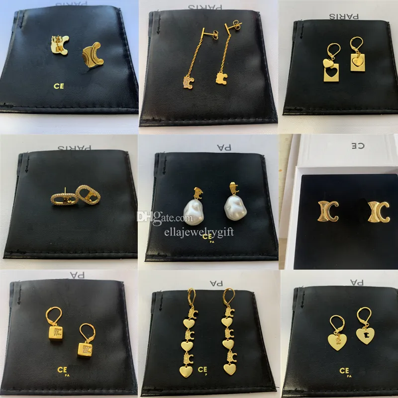 CE-Ohrstolf Luxus-Ohrring-Designer Schmuck Frauen Klassische Marke Ornamente Hochzeitsfeier Hochwertiges Accessoires Gold Silber Ohrringe Großhandel Großhandel