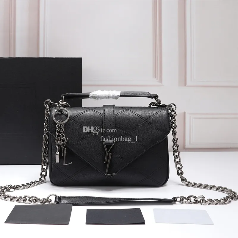 Bolsa de corrente bolsa de designer feminina bolsa de ombro de luxo bolsa crossbody multifuncional de alta qualidade couro de cabra bolsa com padrão de costura de diamante