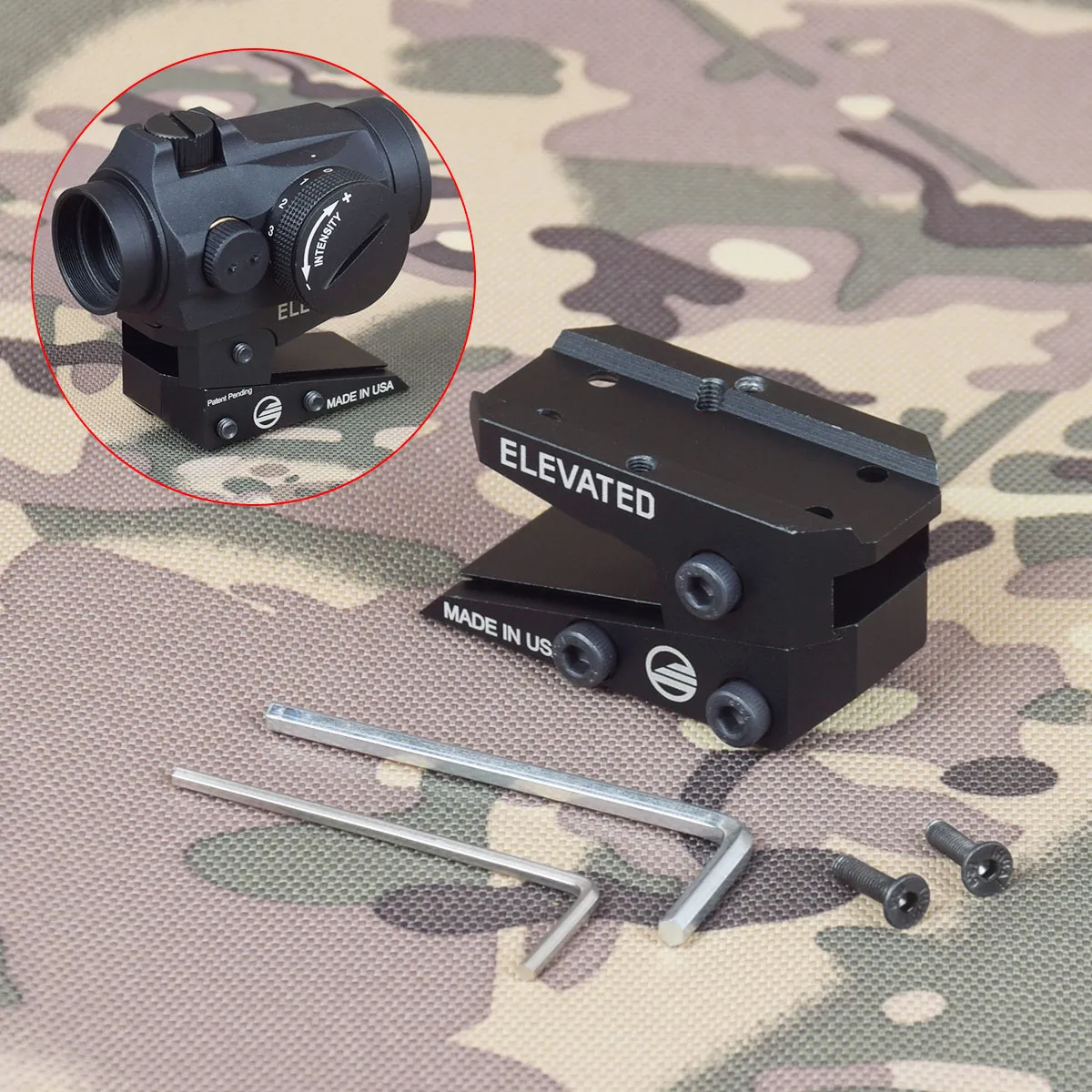 Adjustable Metal Height Riser Scope Mount travel adapter for T01 T02 ...