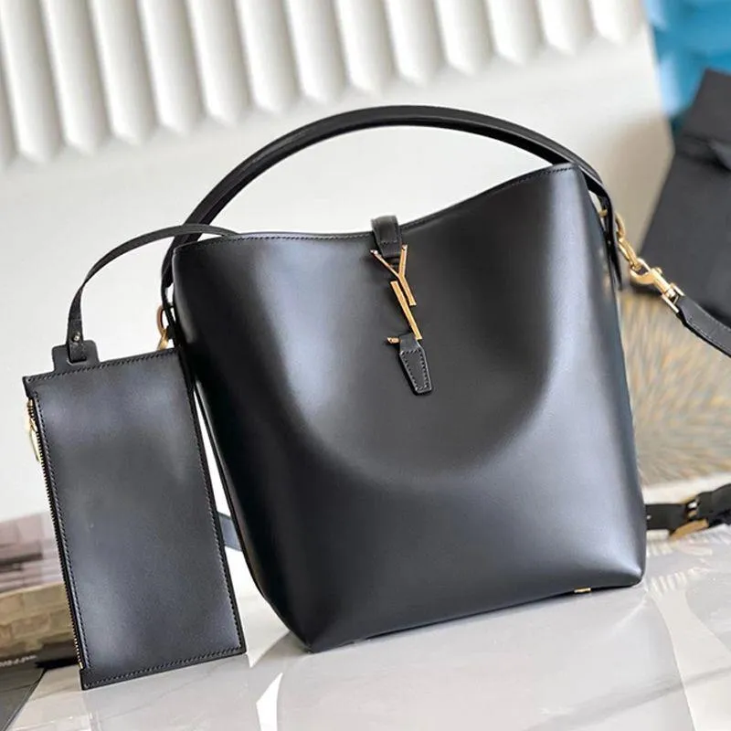Handtasche Leder Bucket Bag Luxurys Umhängetaschen LE 37 Designertasche Glänzende Damenmode Cross Body Umhängetaschen Tote 2-in-1 Mini Wallet Pur