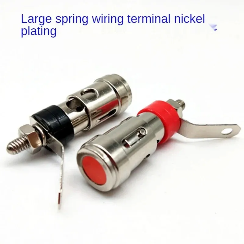 Binding Post Connector, Binding Post Cable Terminals for Audio Video Speaker Amplifier Subwoofer, Push Style Free-Soldering