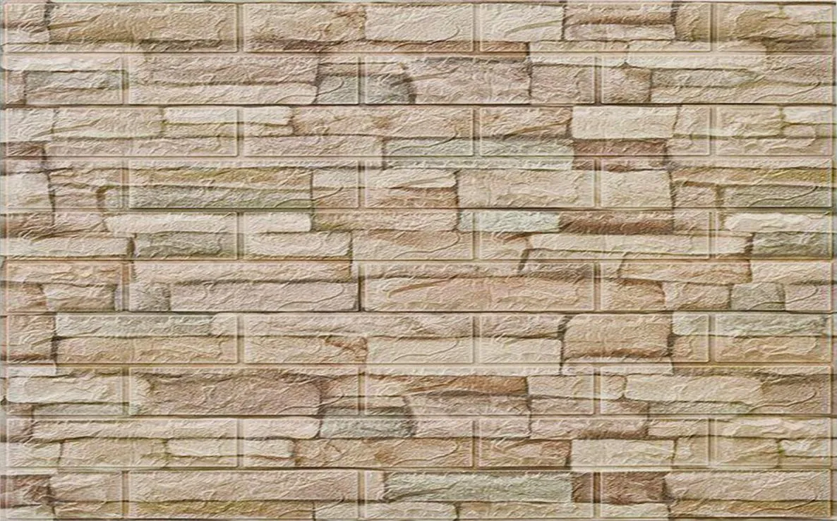 Tapeta kamienna ścienna ścienna PVC Roll Tapeta70x77 3D Cegły Półta ścienne PE Pianka Wodoodporna samoprzylepna kuchnia łazienka TI8962406