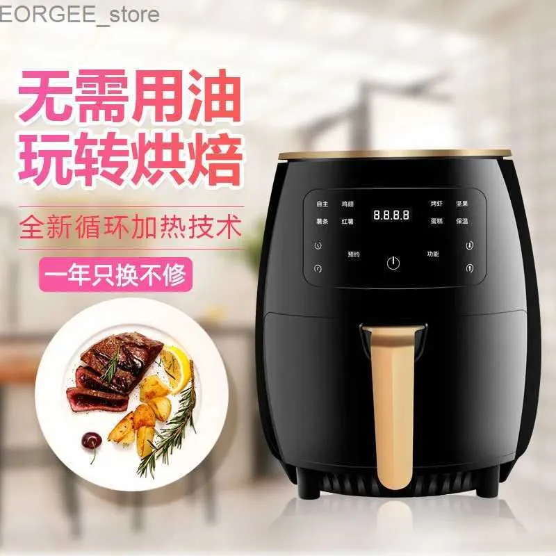 Air Fryers Home Large Capacity 4.5L Multifunktionell Electric Fryer Air Fryer Intelligent Touch Screen Air Fryer Oven Ninja Foodi Y240402