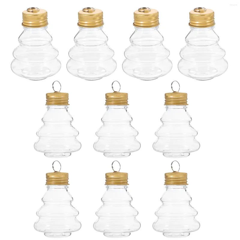 Vases 10pcs Christmas Tree Juice Bottles With Lid Candy Jar Empty Reusable Water