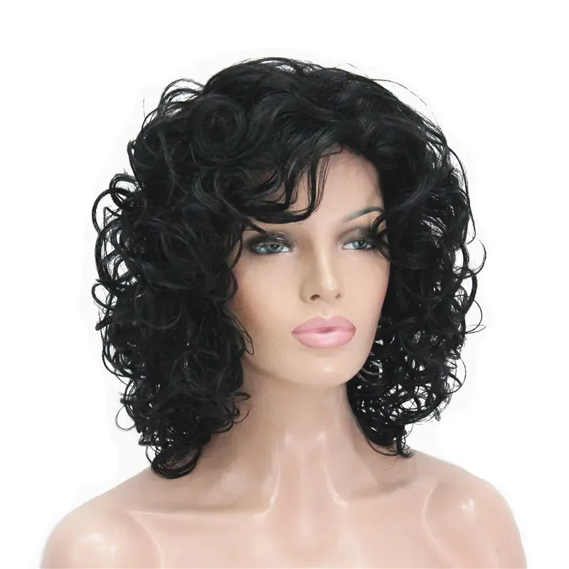 Perruques StrongBeauty Wig's Wig Black / Dark Brown Medium Coiffes Natural Natural Synthetic Full Wigs