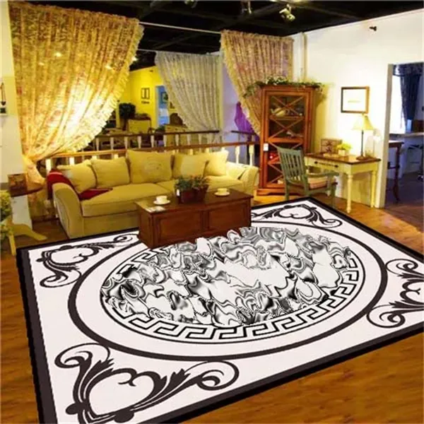 Home Furnishings Art Carpet designer famous classic floor mat fashion Aesthetic bedroom Parlor Playroom floor popular Decor mats Anti-slip rug