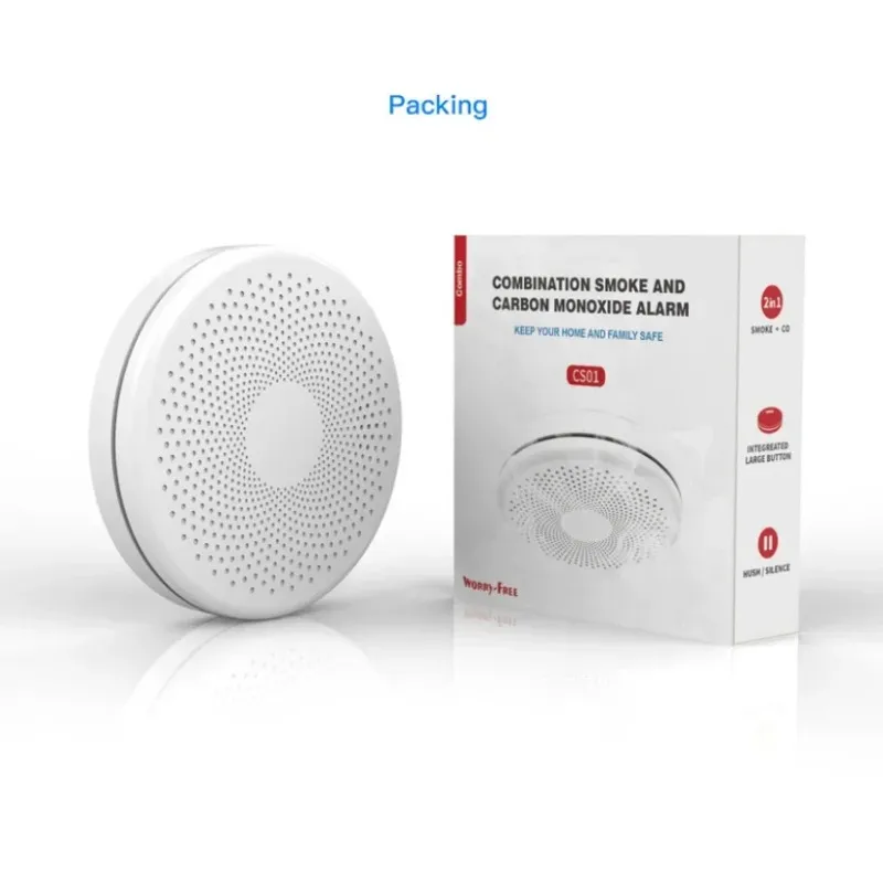 2 in 1 Version WiFi Function Smoke Detector Sensor Carbon Monoxide Co Gas Detector Smoke Fire Sound Alarm