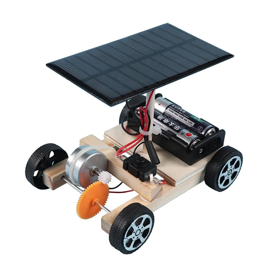 DIY Manual Assemble Solar Electric Vehicle Scientific Experiment Puzzle STEM Science And Education Model Creative Inventions