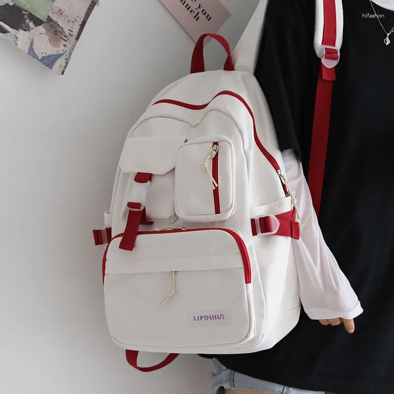 Zaino con pannelli di grande capacità da donna uomo estivo Harajuku borsa da scuola femminile college da viaggio borse per laptop Ruckpack da donna