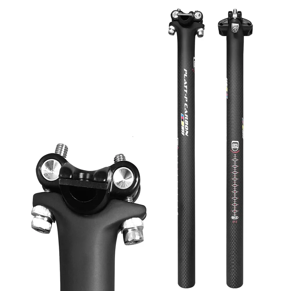 Carbon Bicycle Seatpost 272308316mm Matte Black MTBRoad Bike Seat Post Length 280mm Tube Parts 240325