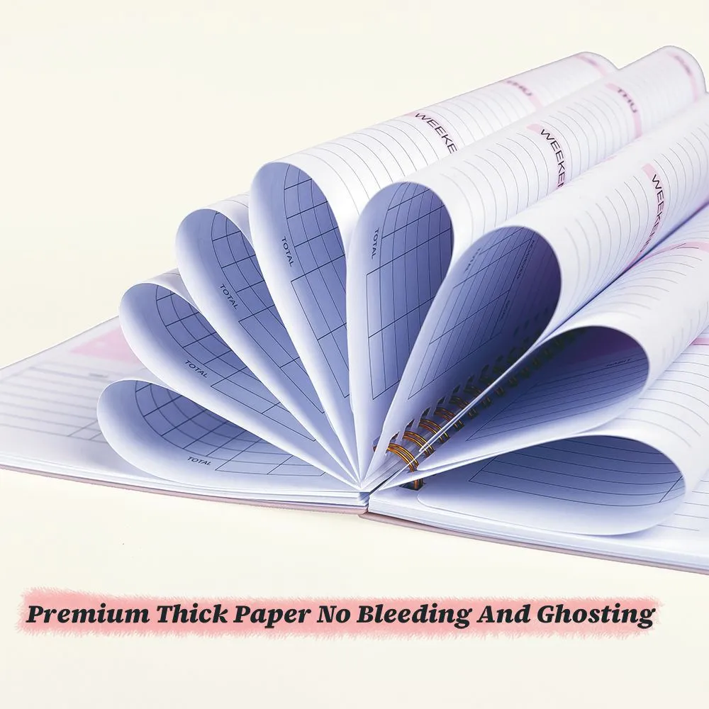 3-Pack A5 Floral Spiral Notebooks - Hardcover College Ruled Journals With Elastic Band