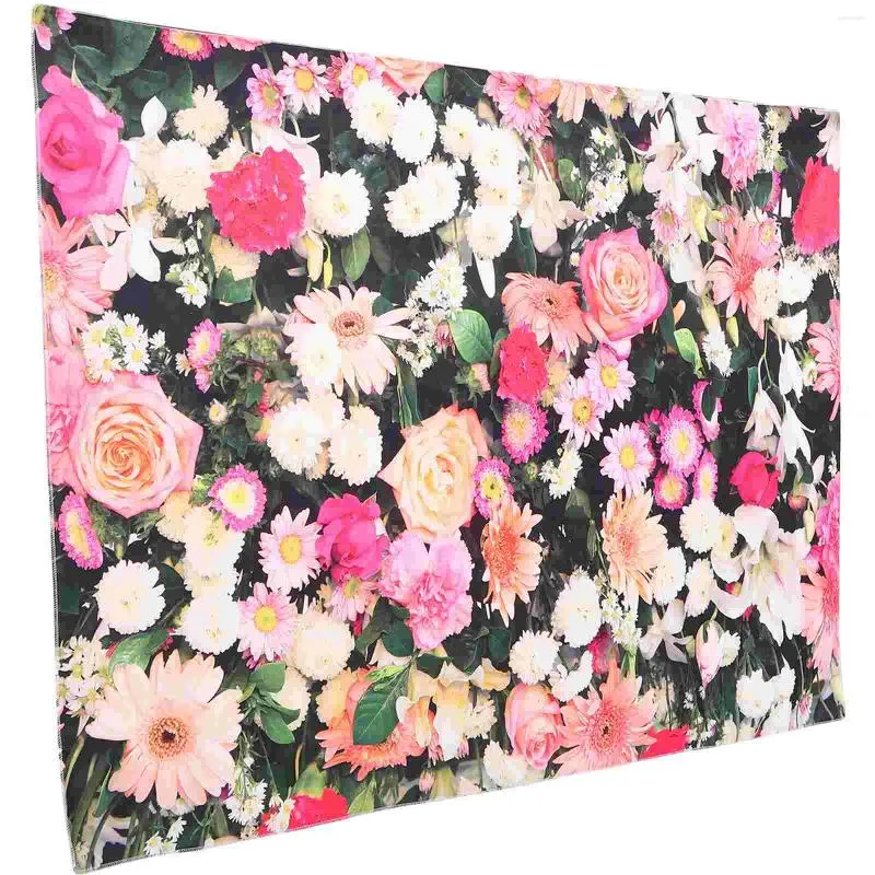 Tapisserier Hemma användar vägg valans blomma fält tapestry dekor klädsel trasa hängande filt polyester medeltida flicka badrumsdekorationer