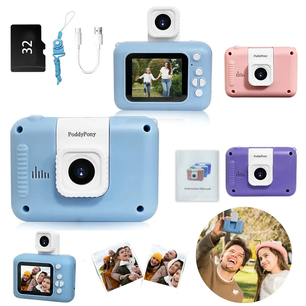 Çocuk Kamera Oyuncakları Flip Selfie 2 inç Mini Dijital 1080p HD Çocuklar İçin Video Kayı