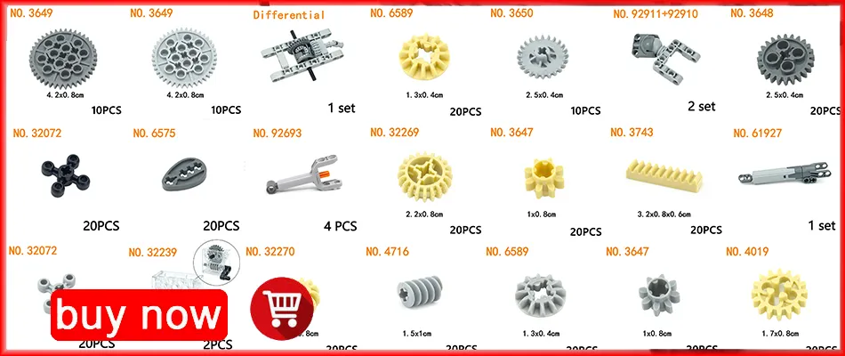 DIY Building Blocks MOC Gear Rack Compatible With Technical Parts 99009 ...