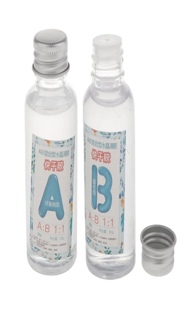 4 Flessen AB Clear Crystal Epoxyharslijm 200 g voor doe-het-zelf knutselen 11 137966534