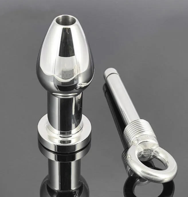 Aço inoxidável Grande Versátil Plugue Anal Enema Plugues Removíveis Enema Jogar Vibrador Brinquedo Sexual Big Butt Fetiche Produto Bdsm Para Couple6425413