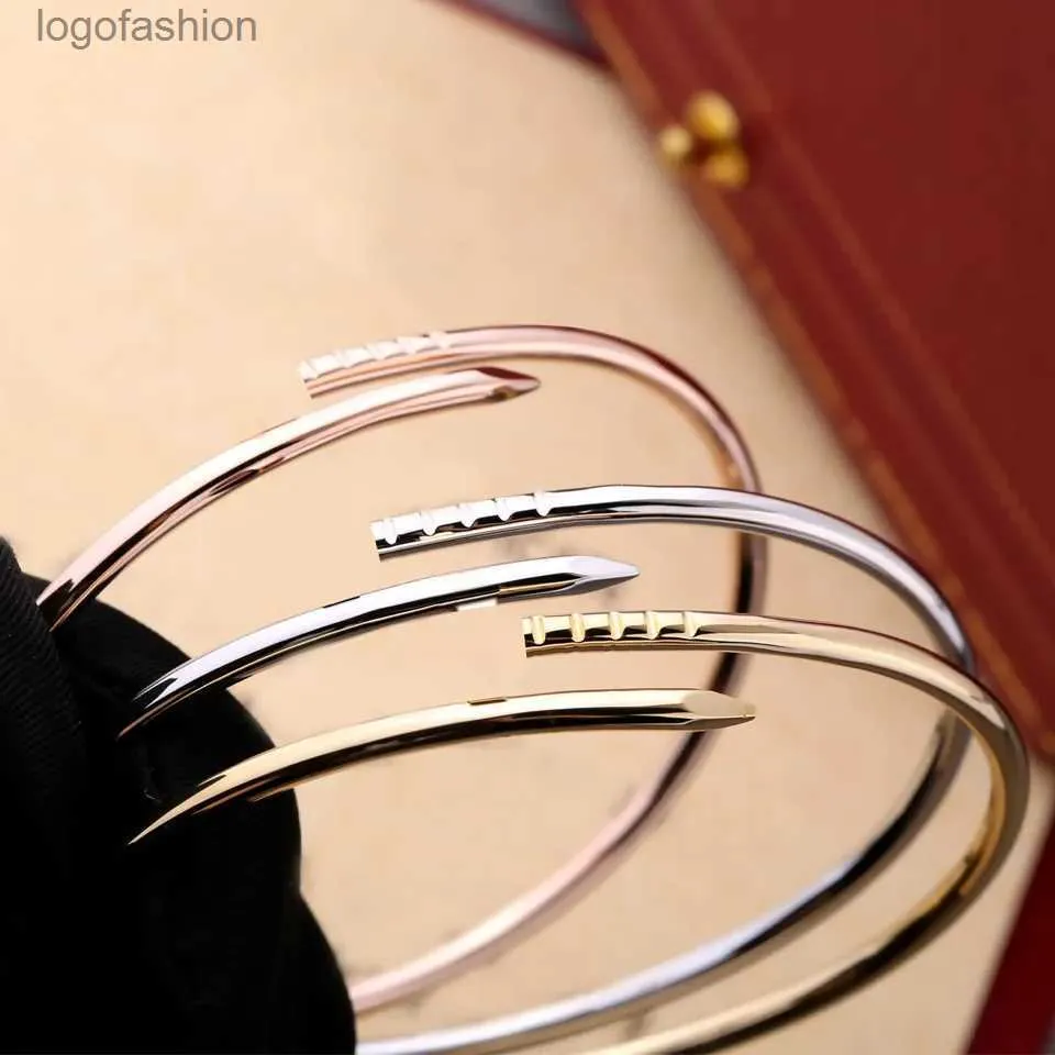 Bracelet de concepteur pour femmes bracelet de luxe Bracelet à ongles fin 3 mm pour femmes bracelet manchette en or