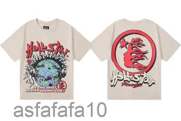 Hellstar Shirt Hellstar Designer Tshirt Tee Hommes Femmes T-shirts Graphique Tee Vêtements Vêtements Hipster Lavé Tissu Street Graffiti Lettrage Feuille Hommes Plus S LTLM