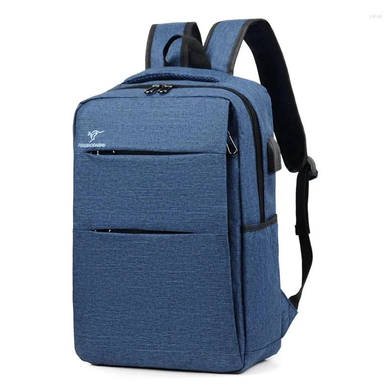 Mochila Homens Mulheres Grande Capacidade Ombros Bolsa USB Tomada Mochila Escolar Viagem de Negócios