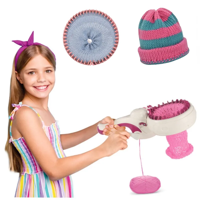 Kids DIY Wool Knitting Machine Loom Kit for Sweater, Hat 