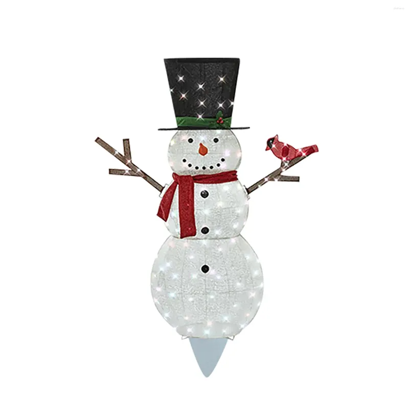 Kwiaty dekoracyjne Snowman w kształcie LED Outdoor Yard Dekoracje na świąteczny wystrój śnieżny