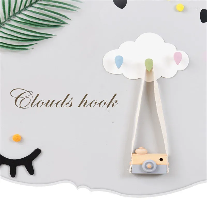 Hooks Nordic Plastic Cloud Wall-mounted DIY Wooden Hanger Wall Decoration Kids Room Supplies Decor Gifts