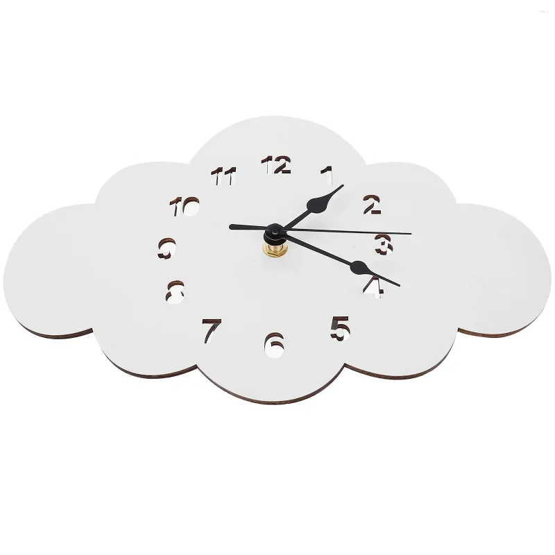 Horloges murales Cloud pratique décorer le bureau de décoration en bois de chambre à coucher silencieuse