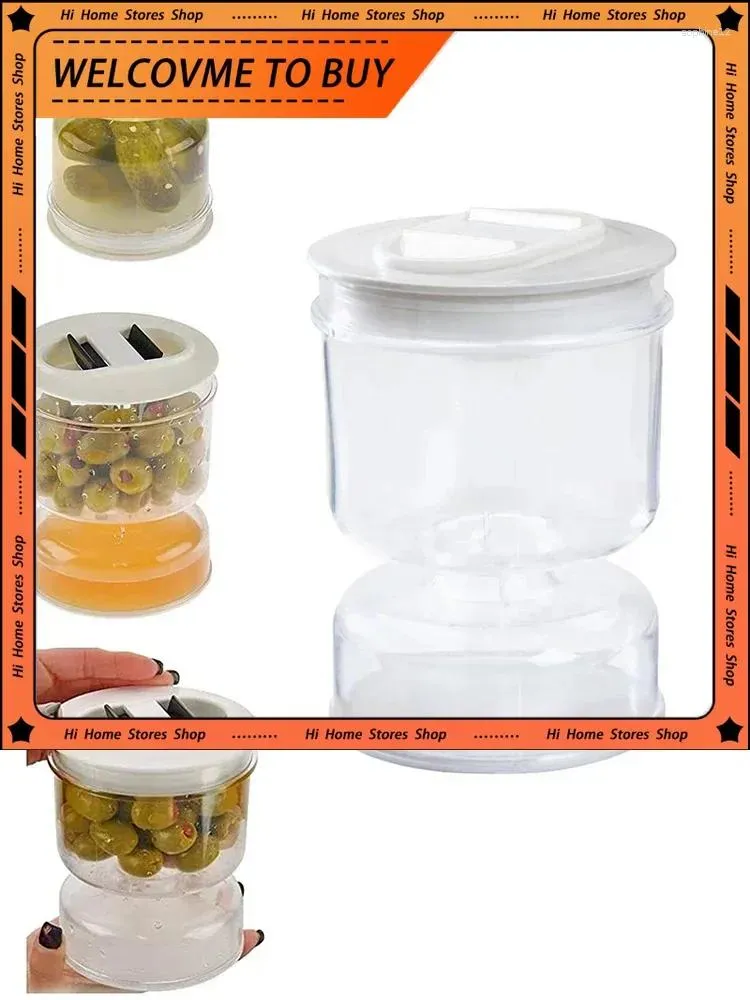 Bouteilles de rangement Consieurs Jar sablonnet sablass olive humide et distributeur de récipient de nourriture Pickle Cuisine Organisateur de cuisine