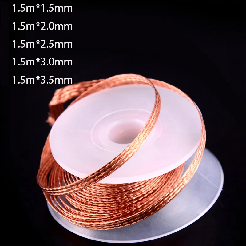 Mèche à Dessouder Cuivre 1,5m - Plusieurs Diamètres (1,5 à 3,5mm) Pour Réparation électronique