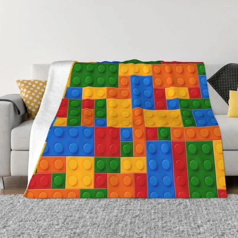 毛布のプラスチックビルディングブロックおもちゃを投げる毛布キャンプ豪華なセント装飾ソファー