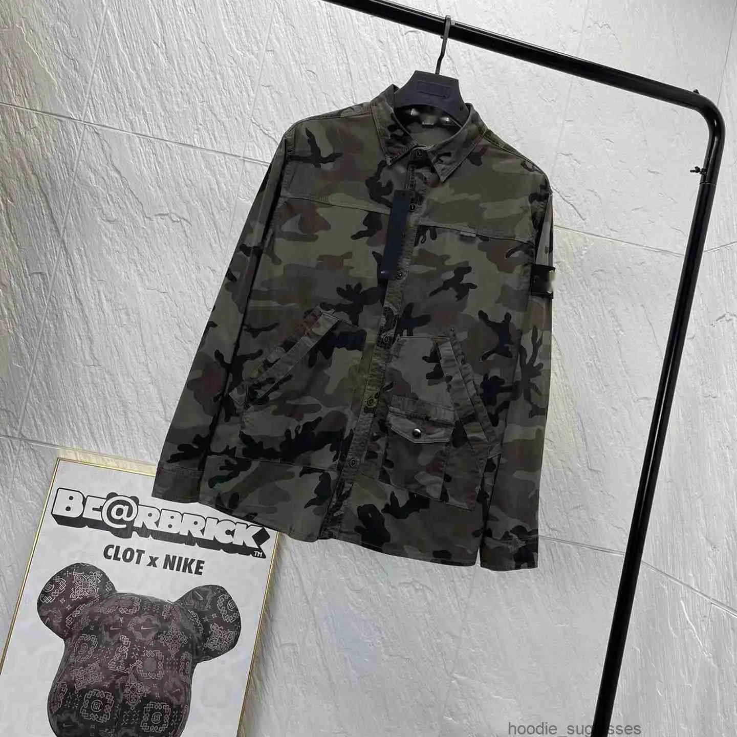 Designer Stones Pocket Stones Jacke Langschläfe Reißverschlussbades Männer T -Shirt Casual Coat Camouflage Windbreaker gestopfte Herbsthirts Herbstmäntel aeatd