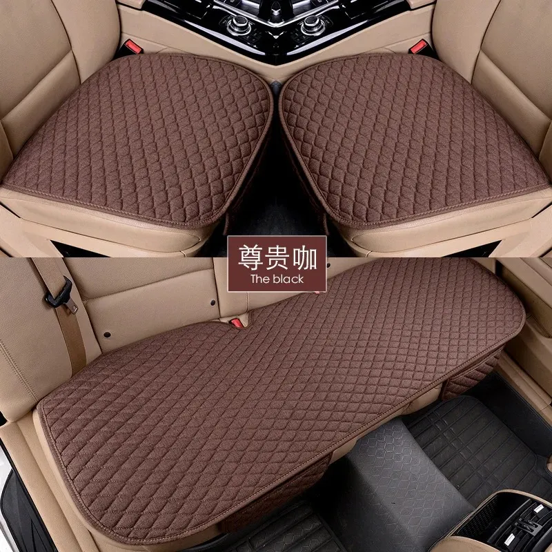 Car Seat Cover Front Rear Flocking Cloth Cushion Non Slip Winter Auto Protector Mat Pad Keep Warm Universal for Truck Suv