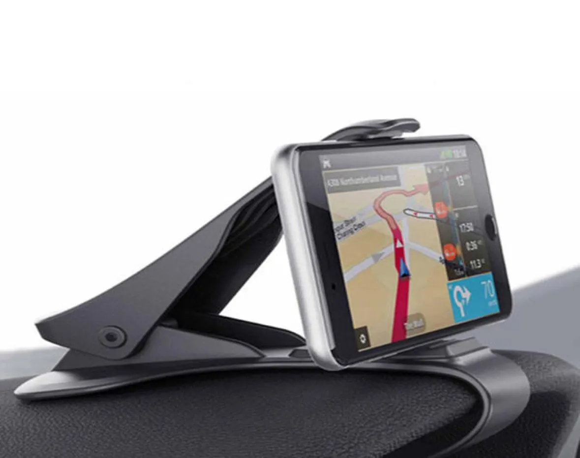 65inch Dashboard Car Phone Holder Easy Clip Mount Stand Car Phone Holder GPS Display Bracket Classic Black Car Holder Support5316687