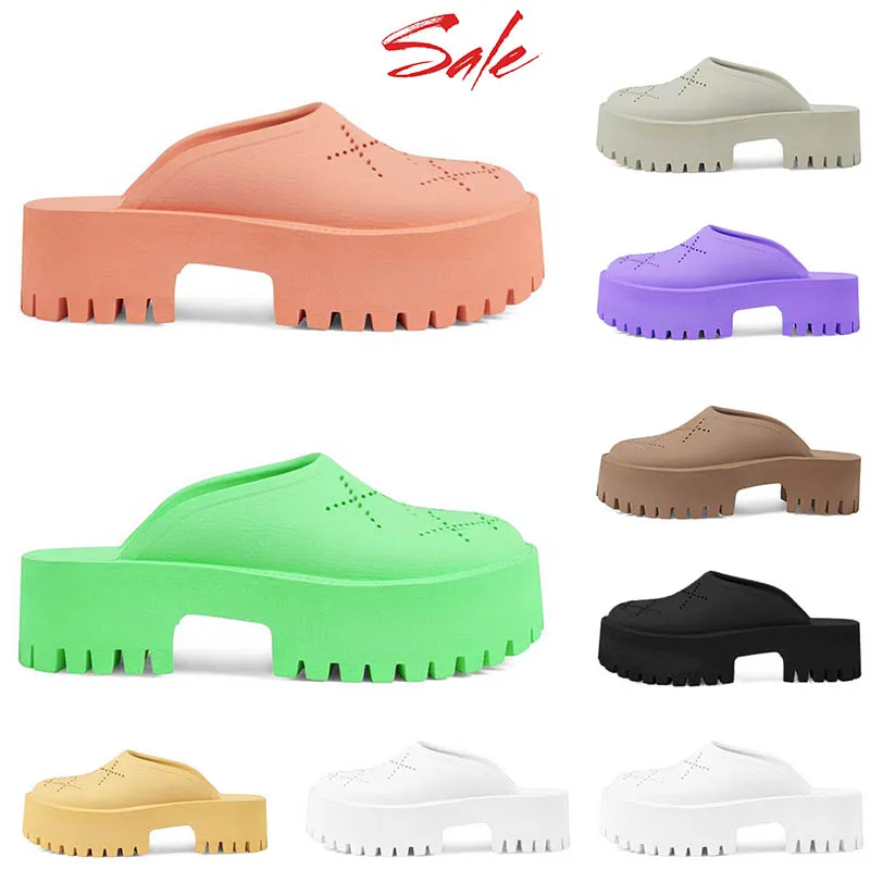 أعلى جودة المصمم صندل Slippers Summer Women Shoes Slide Platform Platform White Red Brown Black Woems Woems Fashion Rubber Sliders Gai