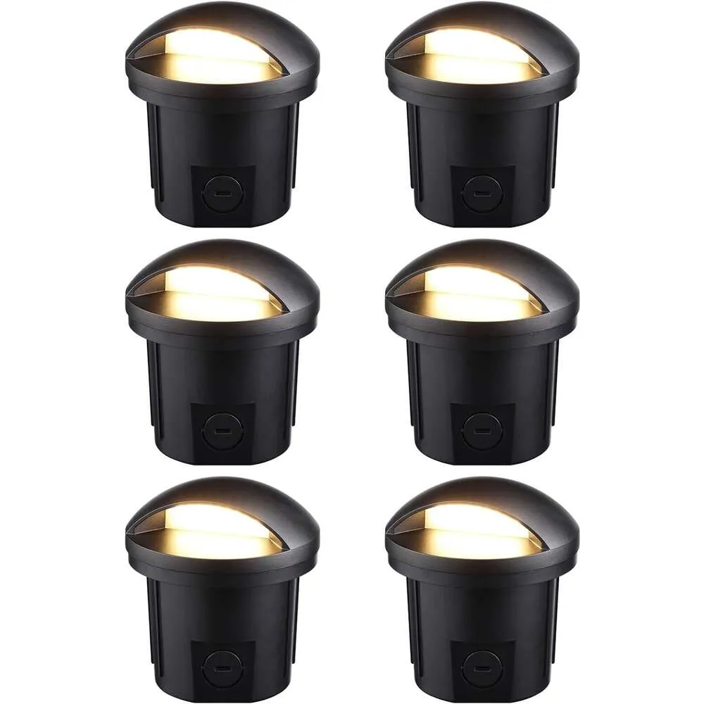 LEONLITE Well Lights Landscape LED In Ground Lighting for Outdoor, Low Voltage, Waterproof, Aluminum Construction, Warm White, Energy Efficient, UL Listed