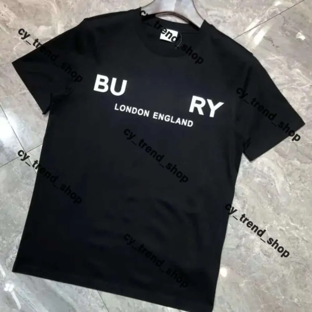 Designer Tshirt Casual MMS Berberry T Shirt with Monogrammed Print Short Sleeve Top Luxury Mens Hip Hop Clothing Burrberies Shirt Bembury Tshirt Bayberry Shirt 273