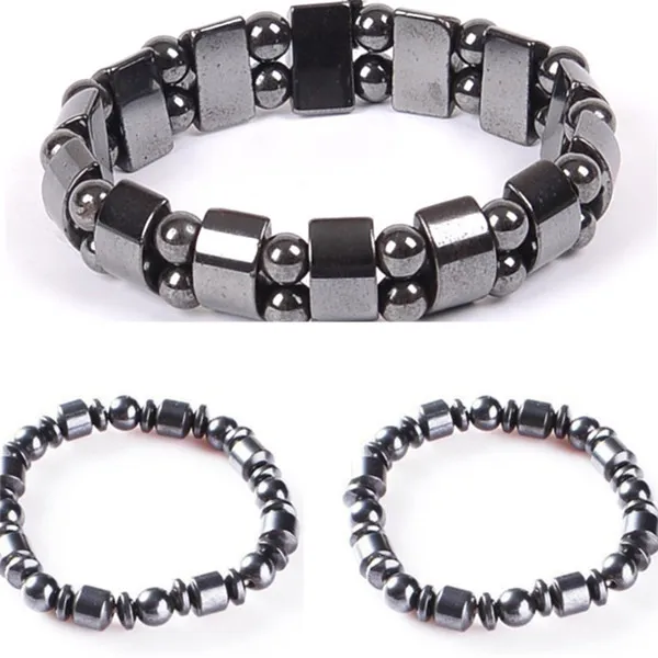 E033 Speciale prijs Eenvoudige kralen elastische magnetische magneetarmband Zwarte kralen Magnetische therapie Gezondheidszorg Handsieraden