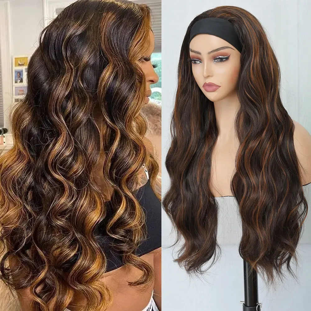 Perruques Wig Synthetic Band Band P4 / 30 Sight Wig ombre Honey Blonde Wig for Black Woman Body Wigs Wigs Wigs Wigs Party Wigs Daily