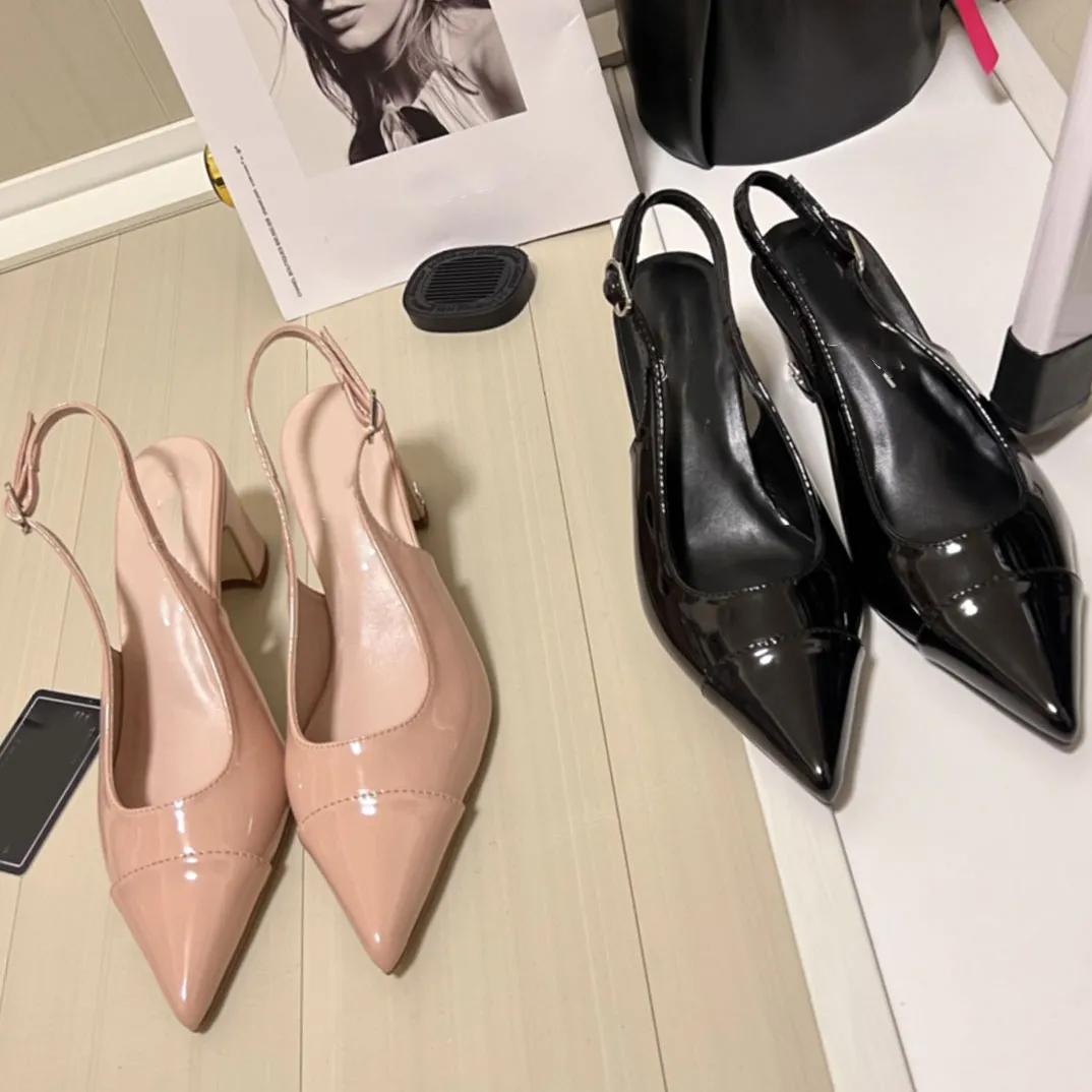 Luksusowe sandały damskie wysokie obcasy senior projektant mody patent skórzane buty sandałowe litera ślubna dżąd