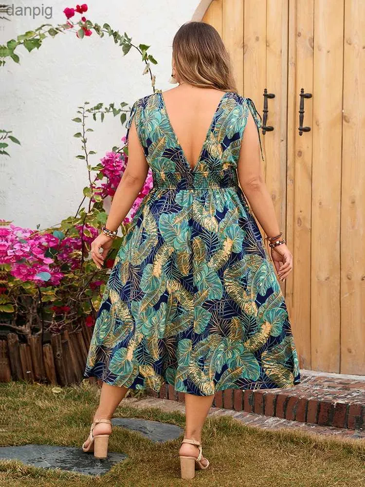 Tropical Plus Size Beach Clothes Plus Size Summer Dress Tropical