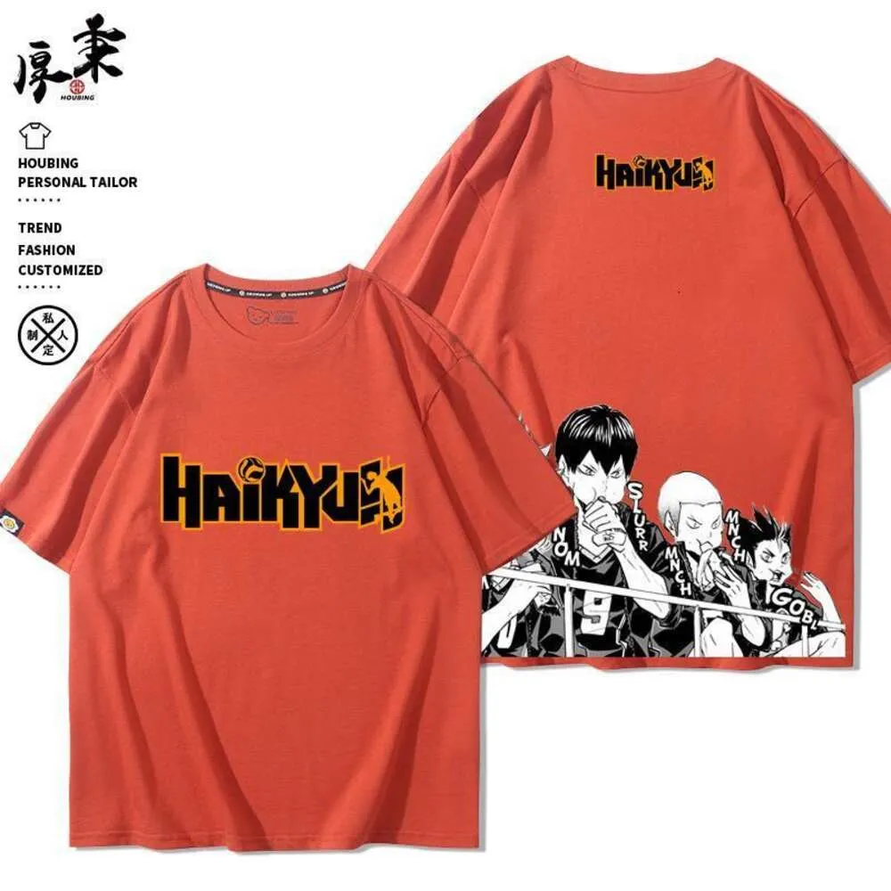 Siatkówka młodzież xigux otaczające ueno High School Hinata Shoyo krótkie rękawe mężczyźni i kobiety Summer Pure Cotton T-Shirt Masnofuff7