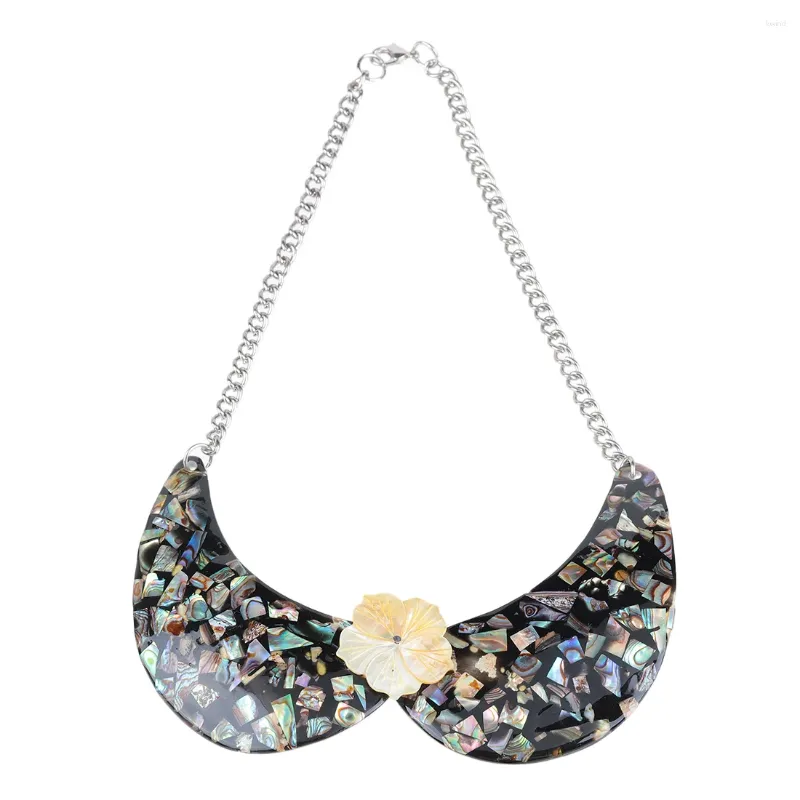 Hanger Kettingen TUMBEELLUWA Natuurlijke Abalone Schelp Ketting Met Witte Bloem Boheemse Sieraden Voor Vrouwen