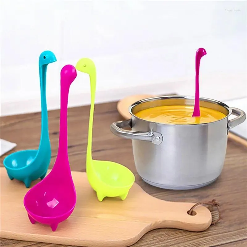 Cuillères cuillère en Silicone louche à soupe Loch Ness Design droit maison cuisine Bar accessoires de cuisine