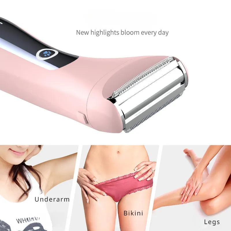 Appareil d'épilation et de coupe privé USB pour femmes, couteau de rasage pour tout le corps des jambes masculines, rasoir électrique pour poils pubiens et aisselles