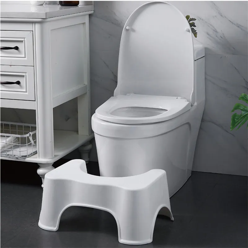 Salle de bain toilette tapis en plastique repose-pieds blanc salle de bain épaissie