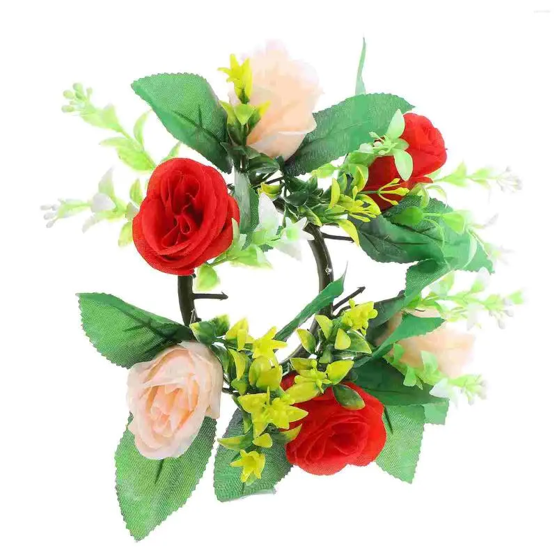 Fiori decorativi Palla di rose Fiore nuziale Fiore finto Bouquet Decori Disposizione Tavolo Steli artificiali Decorazioni natalizie per interni